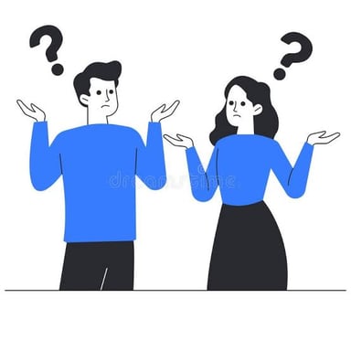 One person shrugs during a conversation, signaling indifference to the point being made.