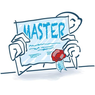 A person working through a task with confidence.