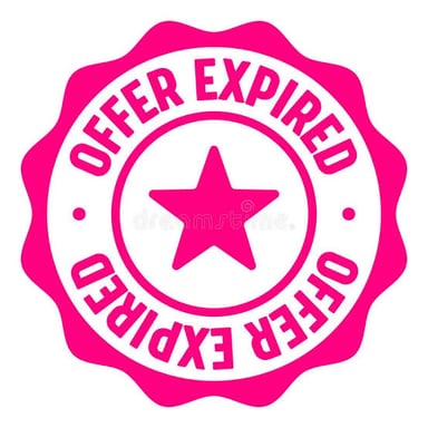 A sale notice showing that an offer has expired.