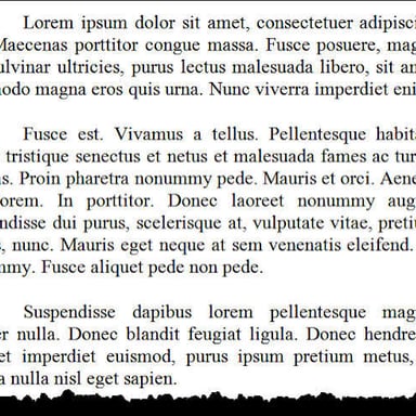 A paragraph whose first line begins slightly inward from the margin