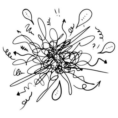 A chaotic scene depicting something out of control.