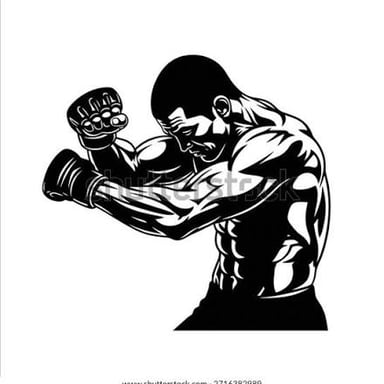 Boxer delivering a forceful punch