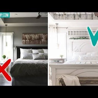 Two rooms shown side by side, one visibly larger than the other.