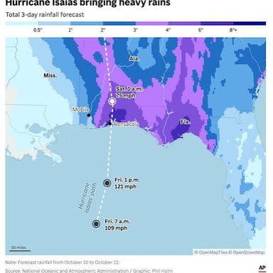A search area marked broadly on a map.