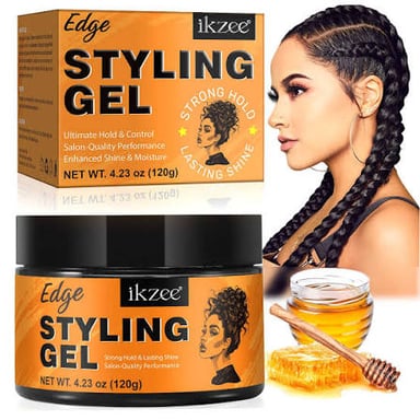 Hair-styling gel products in a salon