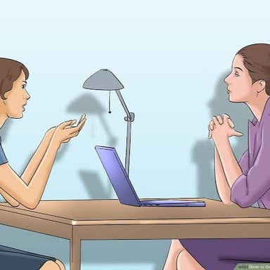 A person giving a reluctant affirmative response in conversation.