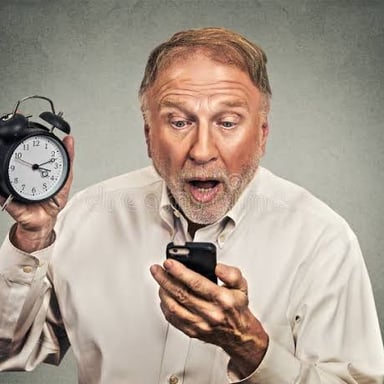A person making a startled, alarmed facial expression