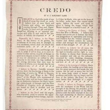 A written statement expressing a set of beliefs or principles.