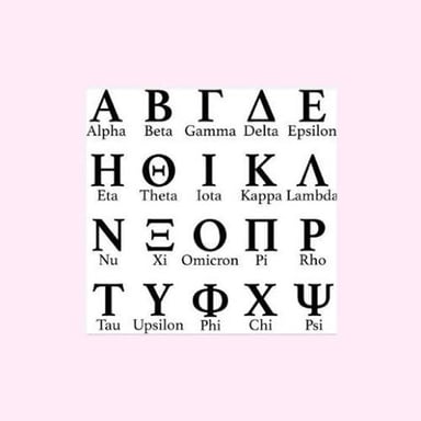 The Greek letters kappa and lambda shown in sequence.
