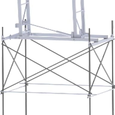 A brace reinforcing a frame to keep it steady.