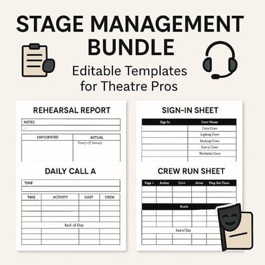 A stage manager giving a cue during a theater production.