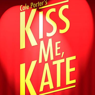 A theatrical poster for the musical Kiss Me, Kate.