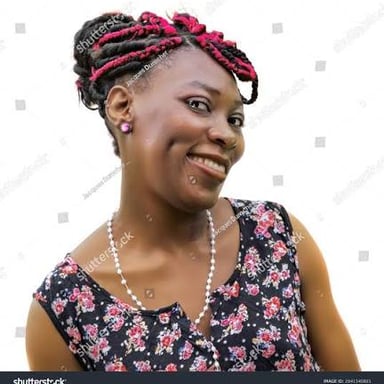 A person making a playful, cheeky expression.