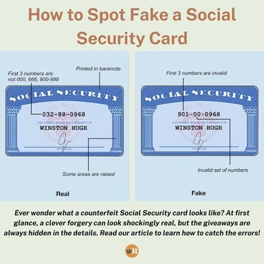A Social Security card with its identifying number covered or blurred.