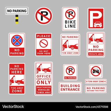 A sign indicating that parking is prohibited