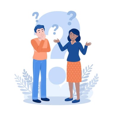 One person asking another person a question.