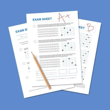 A test answer key showing the correct responses.