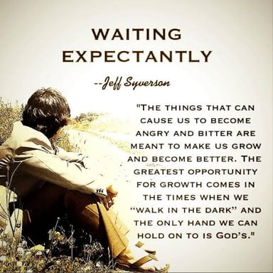 Someone waiting while unsure whether an expected event will happen.