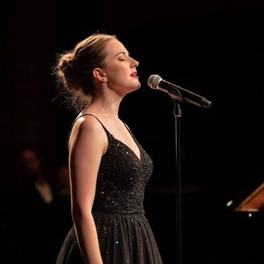A choir singer performing an alto harmony part