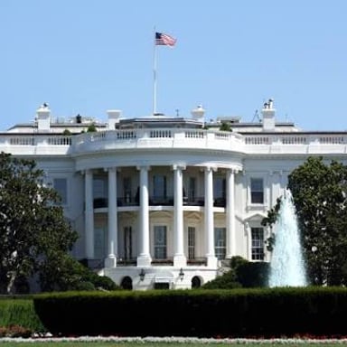 The White House viewed from the north lawn in Washington, D.C.