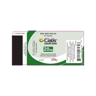Cialis-branded tadalafil tablets and packaging.