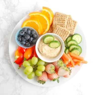 A small snack served on a plate.