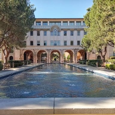Buildings on the California Institute of Technology campus in Pasadena