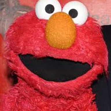 Elmo, the red furry Sesame Street Muppet