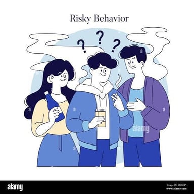 A group of teenagers talking together, illustrating peer pressure.