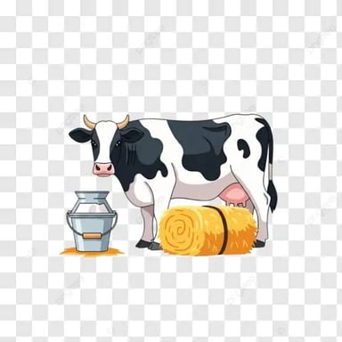 A dairy cow stands in a pasture.