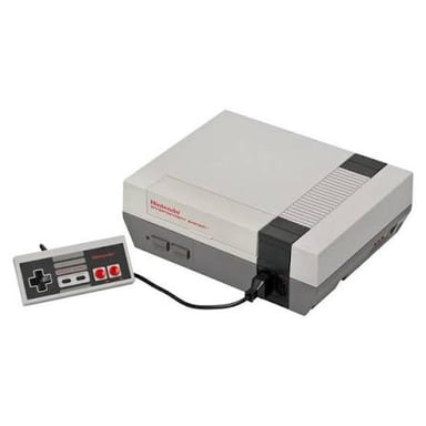 The original Nintendo Entertainment System video game console.