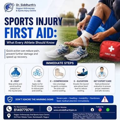 A first-aid responder tends to an injured athlete.