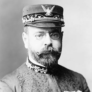 Portrait of American composer and bandleader John Philip Sousa.
