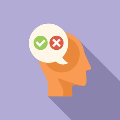 A person pausing to consider a decision.