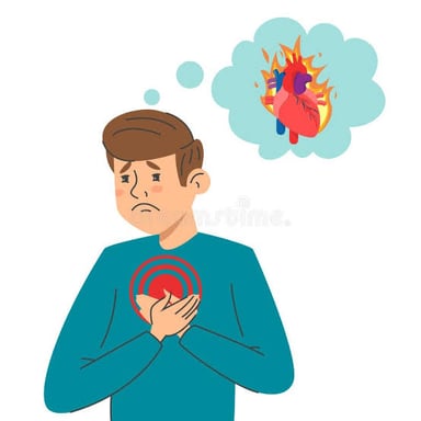 A person reacting to a sudden pang of pain.