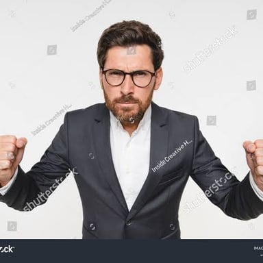 A person displaying an angry expression.