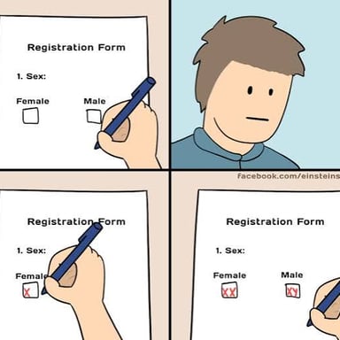 A person correcting an error on a sheet of paperwork.