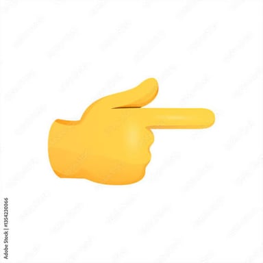 An emoji of a hand with its index finger pointing to the right.