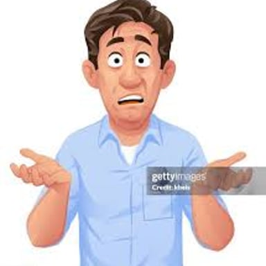 A person shrugging with an unimpressed expression