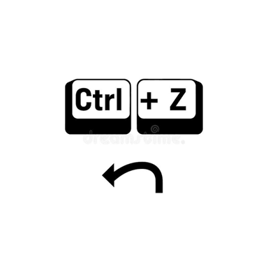 A computer keyboard showing the Ctrl and Z keys used for undo.