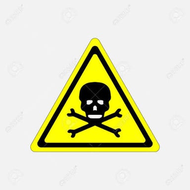 A warning sign indicating a lethal danger.