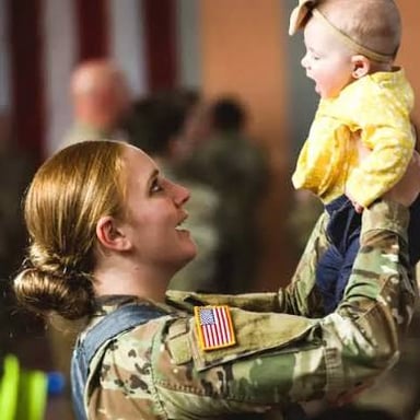 Child with a military family at an Army installation