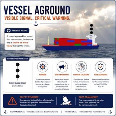 A ship in a hazardous collision or navigation situation