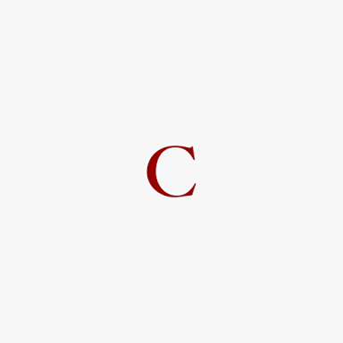 A single letter C displayed in red