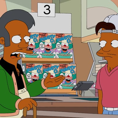 Apu Nahasapeemapetilon, the Kwik-E-Mart storekeeper from The Simpsons.