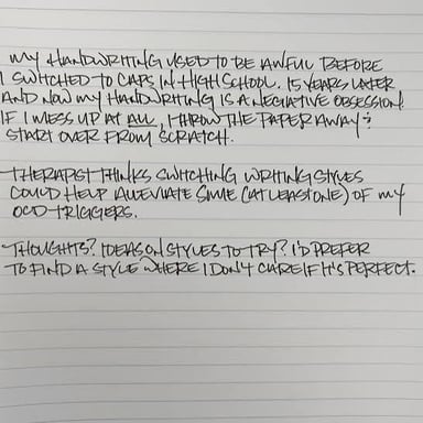 A casual note expressing an approximate or qualified description