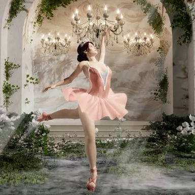 A ballerina wearing a classical ballet tutu.