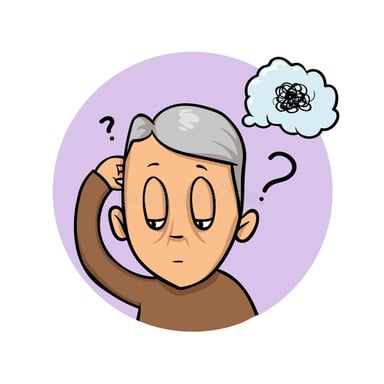 A person looking puzzled after noticing that something is not right.
