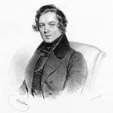 A portrait of German composer Robert Schumann.