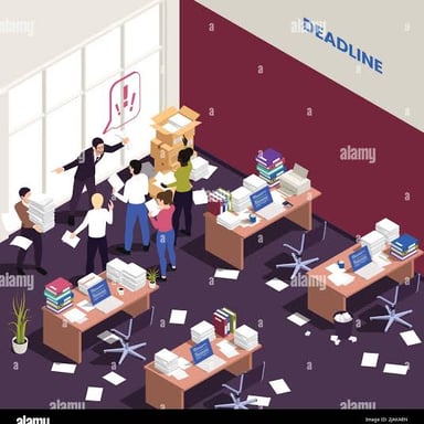 A chaotic scene showing a major mix-up.